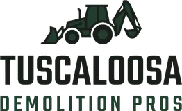 Tuscaloosa Demolition Pros logo lockup